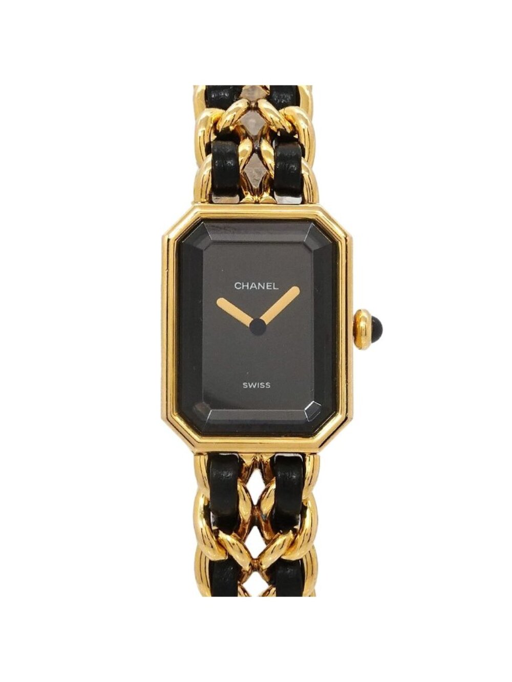 Chanel Premiere L Vintage Watch Black Gold